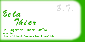 bela thier business card